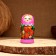 Matryoshka 5-doll "festive pink" with God's cow 10-11 cm