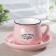 Coffee pair of ceramic “Cozy house”, 2 items: a cup 180 ml, a saucer d = 12.5 cm, color mix