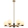 SHARO 6XE27 40W rush chandelier, size 70x70x56.5-96.5 cm, bronze color