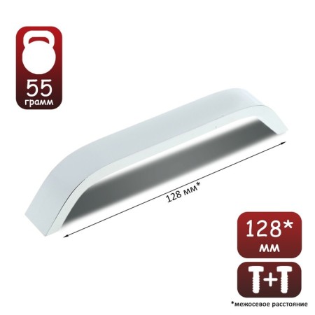 Handle-slop RS109, m/o 128 mm, chromium color