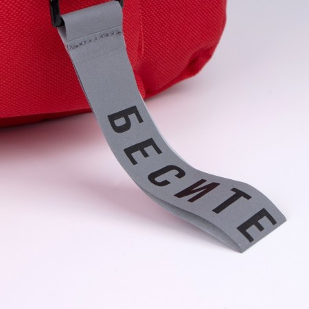 School Youth Backpack "Improte", 29x12x37, lightning departure, n/pocket, reflective., Red-7