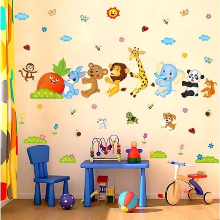 Interior plastic sticker "Glorious zoo" 60x90 cm