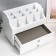 Casket wood for jewelry and cosmetics 2 drawers white 26x16.5x21.7 cm
