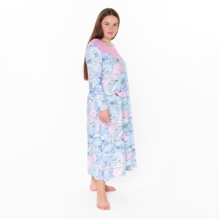 Night shirt female, blue color, size 56-3