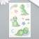 Tattoo on the body color "dinosaurics" mix glitter 7.5x12 cm