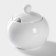 Porcelain sugar tower with a Wilmax olivia lid, 540 ml, white color