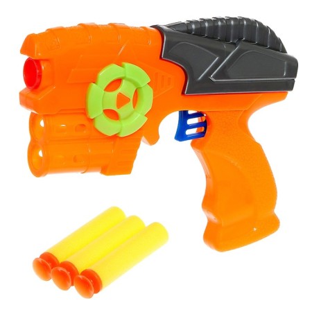 Blaster "Combat", shoots with soft bullets, color mix-6