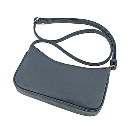 Female bag, artificial leather, blue 23x3x12 cm-2