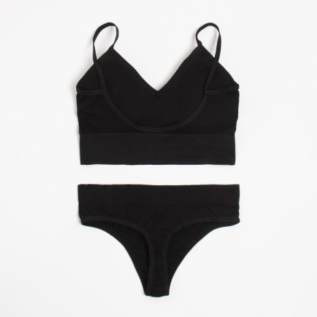 Female set (top, panties) Black color, size 42-44-7