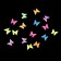 Sequins for the decor "NEON butterfly", colorful color