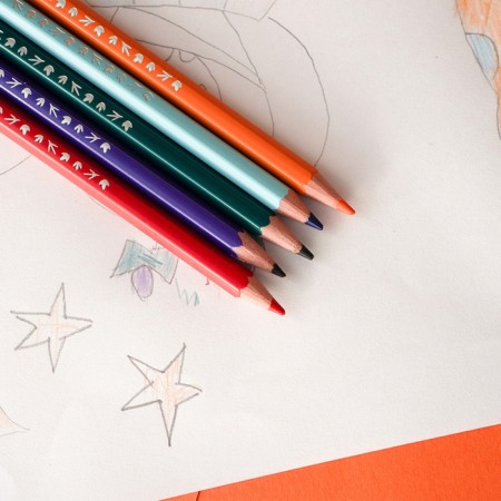 Pencils plastic 18 colors, bic kids tropicolors, mix-7