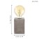 PrestWick 1x60W table lamp E27, gray 9x9x13 cm