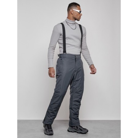 Semi-combinezone ski insulated male winter, size 48, dark gray color-6