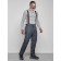Semi-combinezone ski insulated male winter, size 48, dark gray color