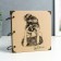Photo album on rings 30 sheets "Girl with a camera" Black sheets 18.5x18.5 cm