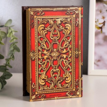 Safe wood leather "Sovereign treasury" 17x11x5 cm-4