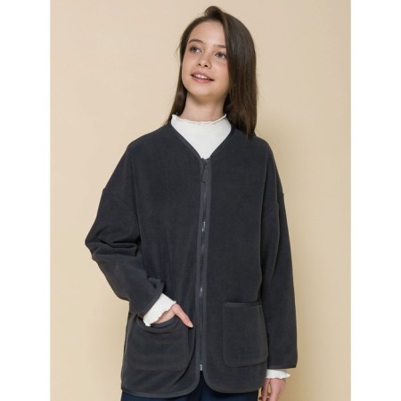 Jacket for girls, height 158 ​​cm, dark gray color