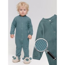 Комбинезон детский Amarobaby Waffle, рост 86 см, цвет зелёный