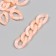 Decor for creativity Plastic "Ring for the chain" Pastel peach set 25 pcs 2.3x1.65 cm