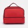 Cosmetic bag, 2 parts on lightning, red color