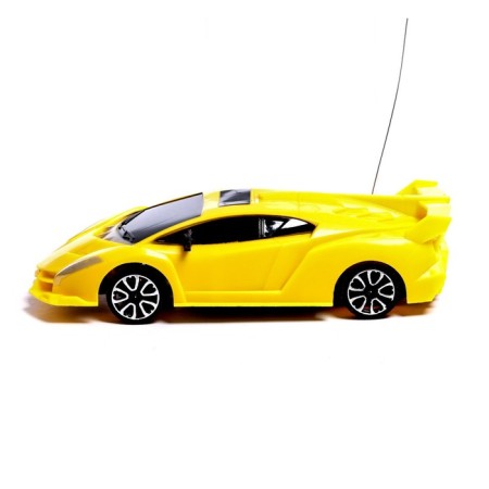 Radio controlled machine "Supercar", works on batteries, yellow color-1