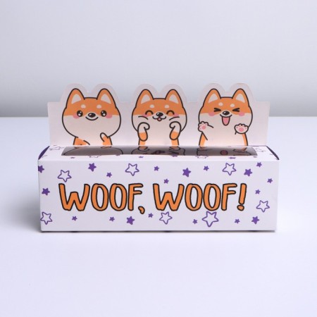 Box for Makarun confectionery, packaging, "Woof", 18 x 5.5 x 5.5 cm-1