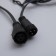 Garland "fringe" 3 × 0.9 m, IP44, UMS, dark thread, 232 LED, glow of multi, 220 V