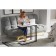 Table Journal olon LDSP 700*320*680 chipper Egger: white/frame metal color: black