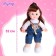 Soft doll "cutie" 32 cm, with sound, in overalls