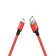 Hoco X14 cable, micro usb - usb, 2.4 a, 1 m, fast charging, nylon braid, black and red