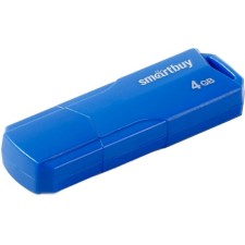 Flash drive Smartbuy 4GBCLU-BU, 4 GB, USB2.0, Thu up to 25 MB/s, PBU up to 15 Mb/s, Golubny