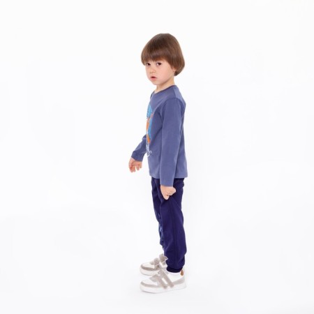 Longslit for a boy, dark blue color, height 86 cm-6
