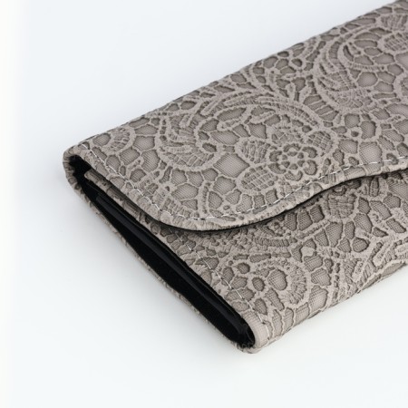 Women's wallet on magnet, gray color-3