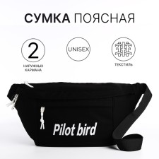 Bag on one shoulder with a zipper, 2 outer pockets, black color