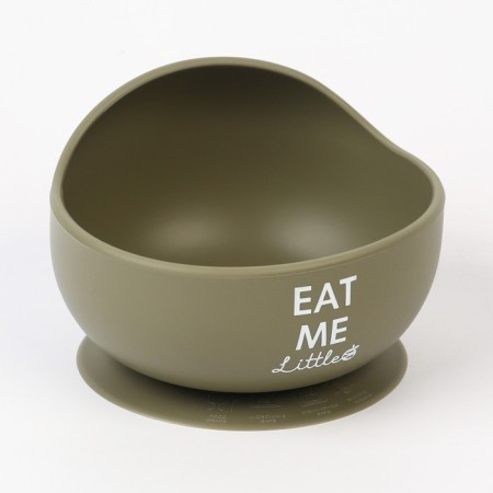 Set for feeding: bib, plate on a suction cup, spoon, m & b, green-8