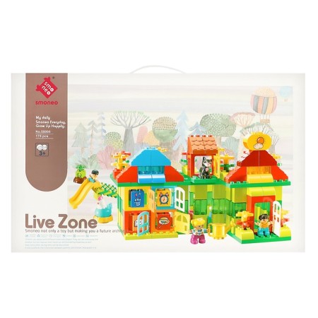 Designer "Two -story house", 2 assembly options, 175 parts-3