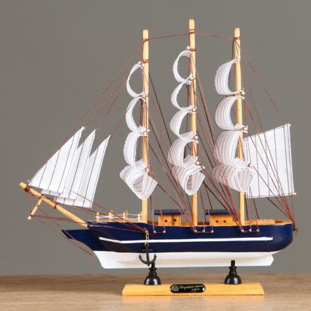The ship Souvenir medium "Freya", the sides are blue, 33x31x5 cm, mix-5