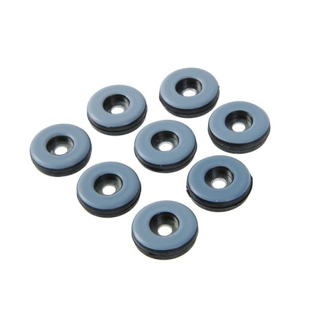 Furniture round tundra, d = 25 mm, 8 pcs., Polymer, gray color-1