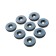 Furniture round tundra, d = 25 mm, 8 pcs., Polymer, gray color