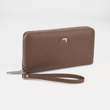 Women's wallet with lightning, brown color