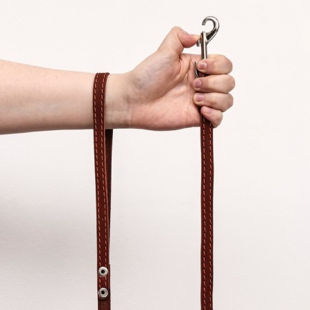 Leather leather single -layer, driven, 1.47 m x 1.2 cm, brown-5