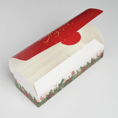 Box for Cupcake "Gift", 9 x 9 x 24.5 cm, New Year-4
