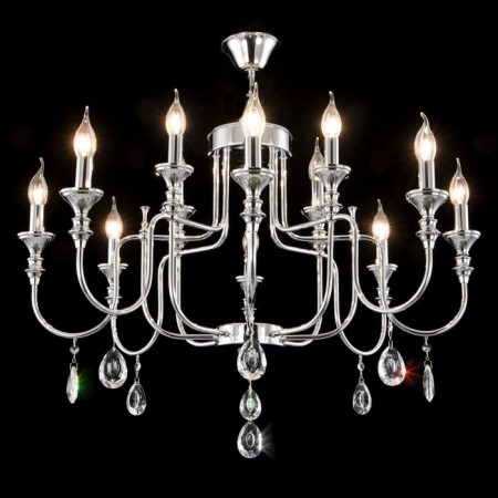Suspended chandelier Citilux "Riga" CL437221, 81x81x82 cm, 12x60W, E14, gray color-2