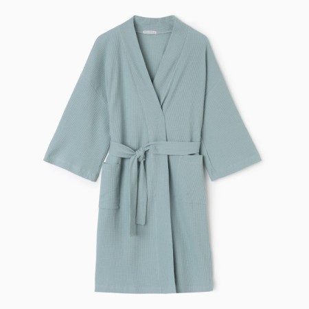 Women's bathrobe, blue color, size 46 (m)-4