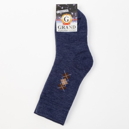 Male terry socks, jeans color, size 25-2
