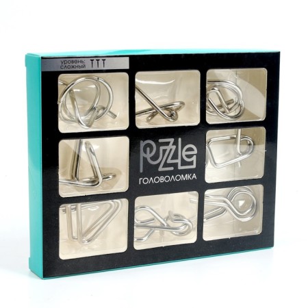 Set of metal puzzles "Smart nails"-3