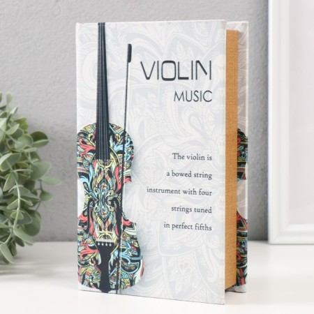 Safe Brush Tree leatherette "violin and bow" embossing 21x13x5 cm-2
