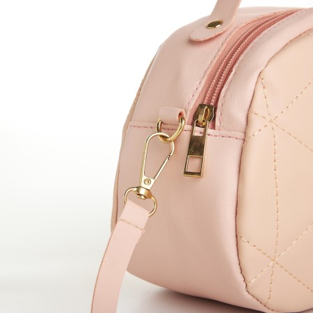 Bag Cross-Bodi with a zipper, pink color-4