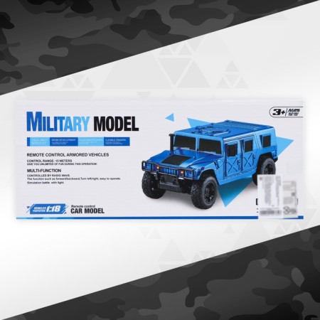 Radio -controlled jeep "Hamer", light, works from batteries, 1:18, color gray color-6