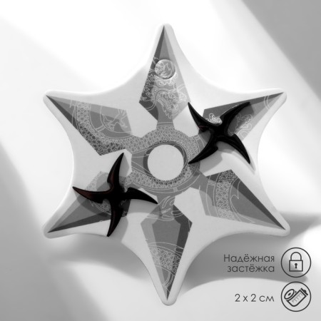 Earrings Metal "Japan" shurikens cloves, black color